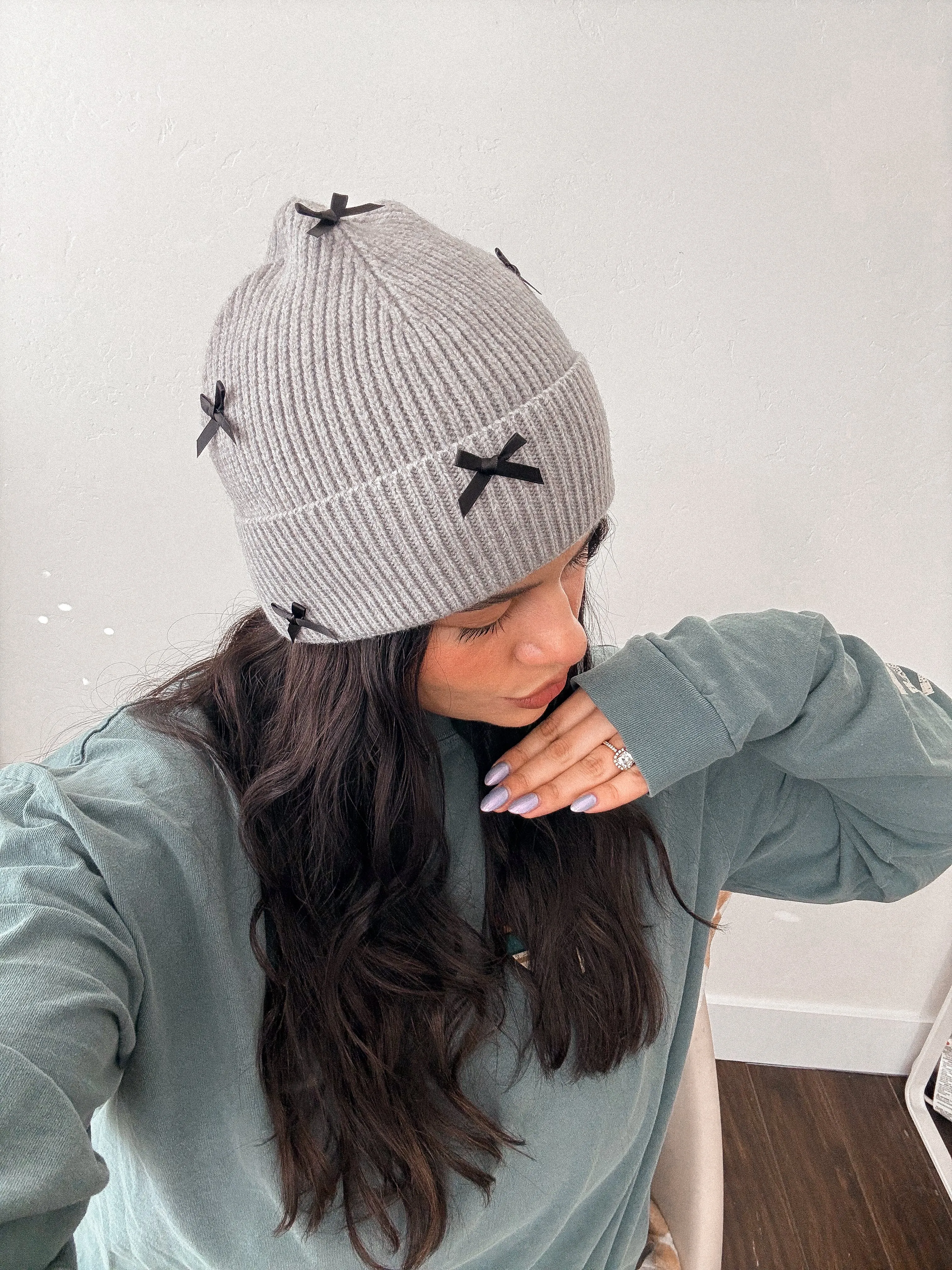 Bow Beanies *3 COLORS*