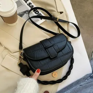 Braided Strap Crossbody Bag