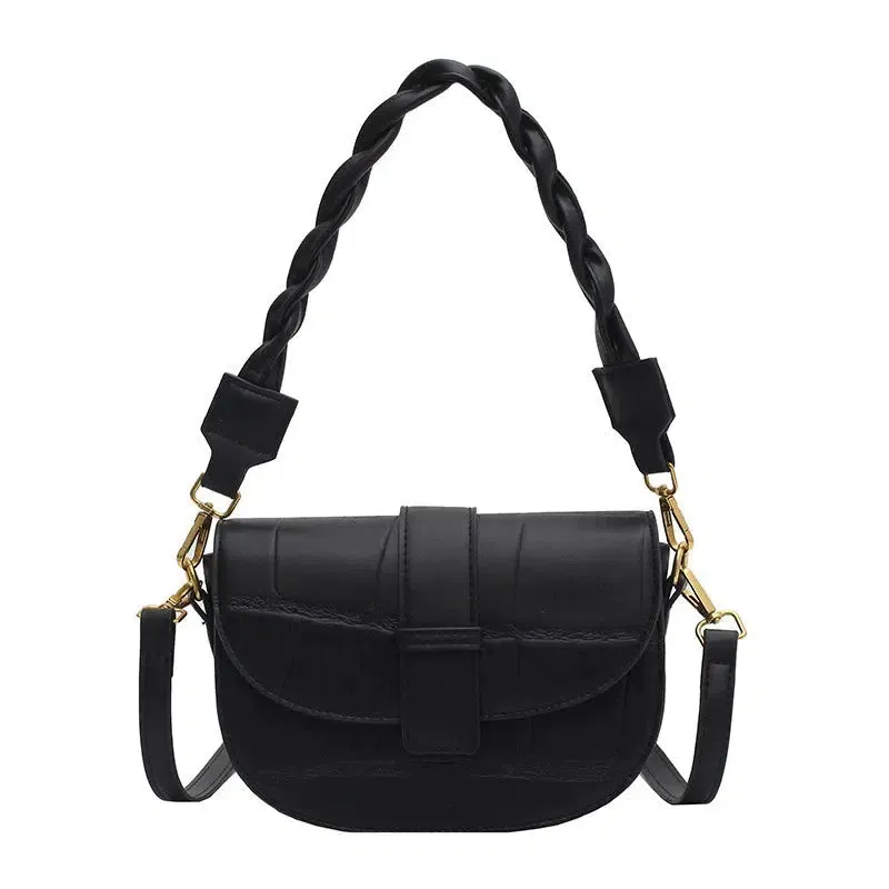 Braided Strap Crossbody Bag