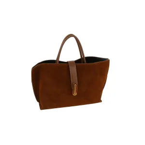 Brown Suede Situation Mini Tote