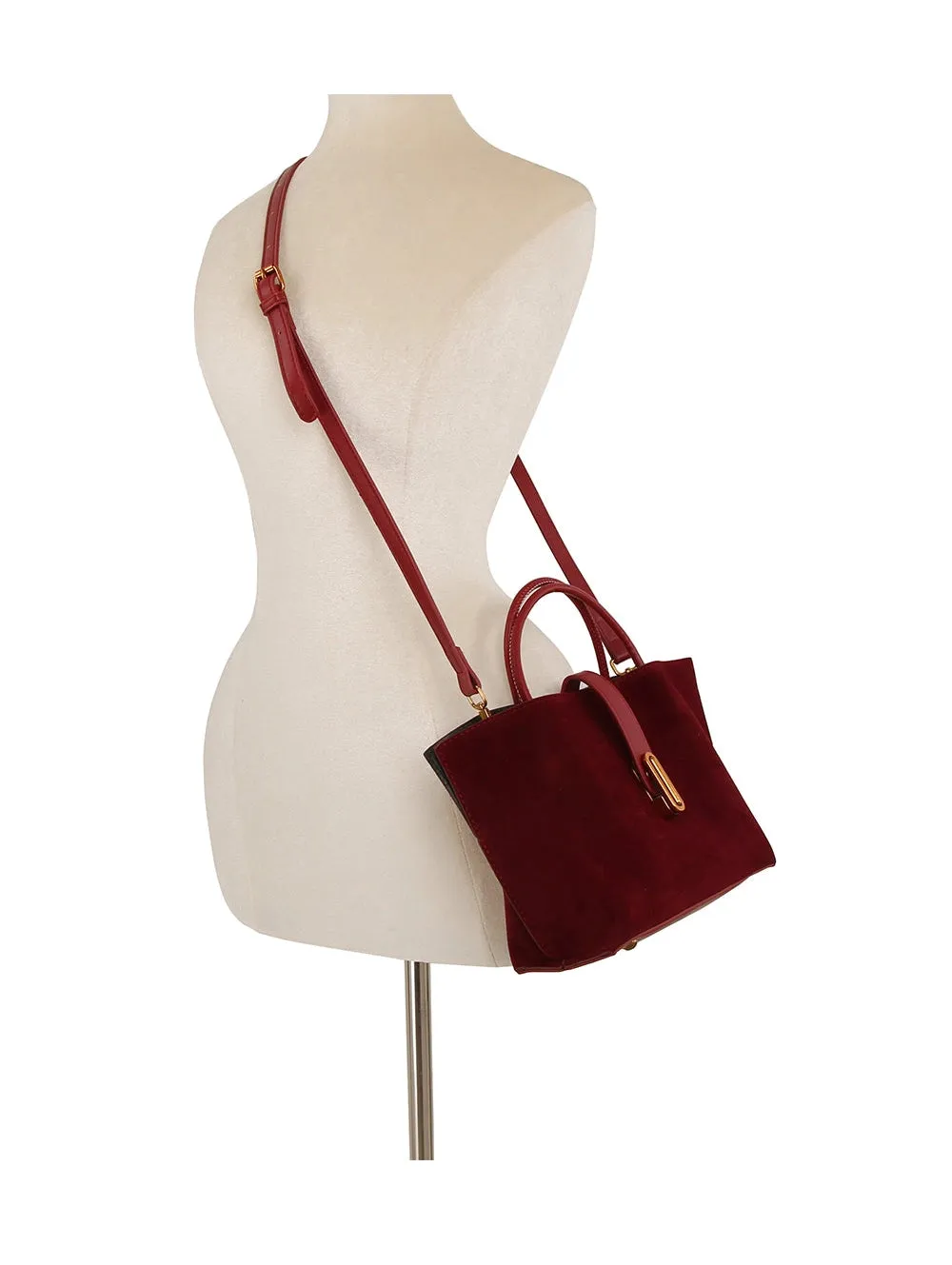 Brown Suede Situation Mini Tote