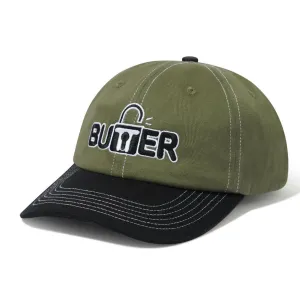 Butter Goods - Lock 6 Panel Cap Army/Black