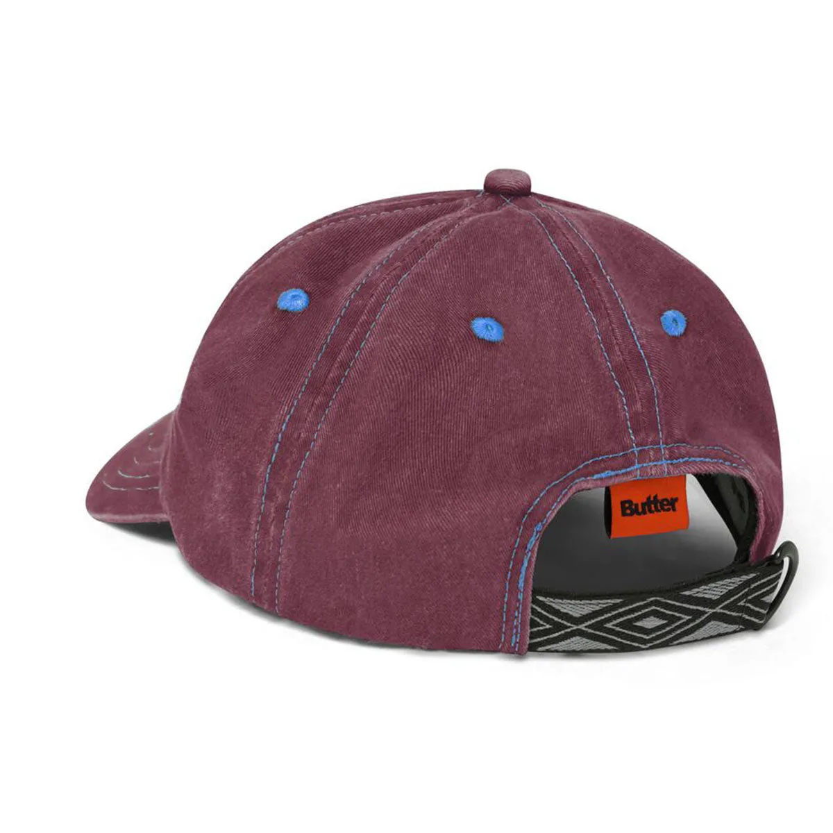Butter Goods - Rounded Logo 6 Panel Cap Sangria