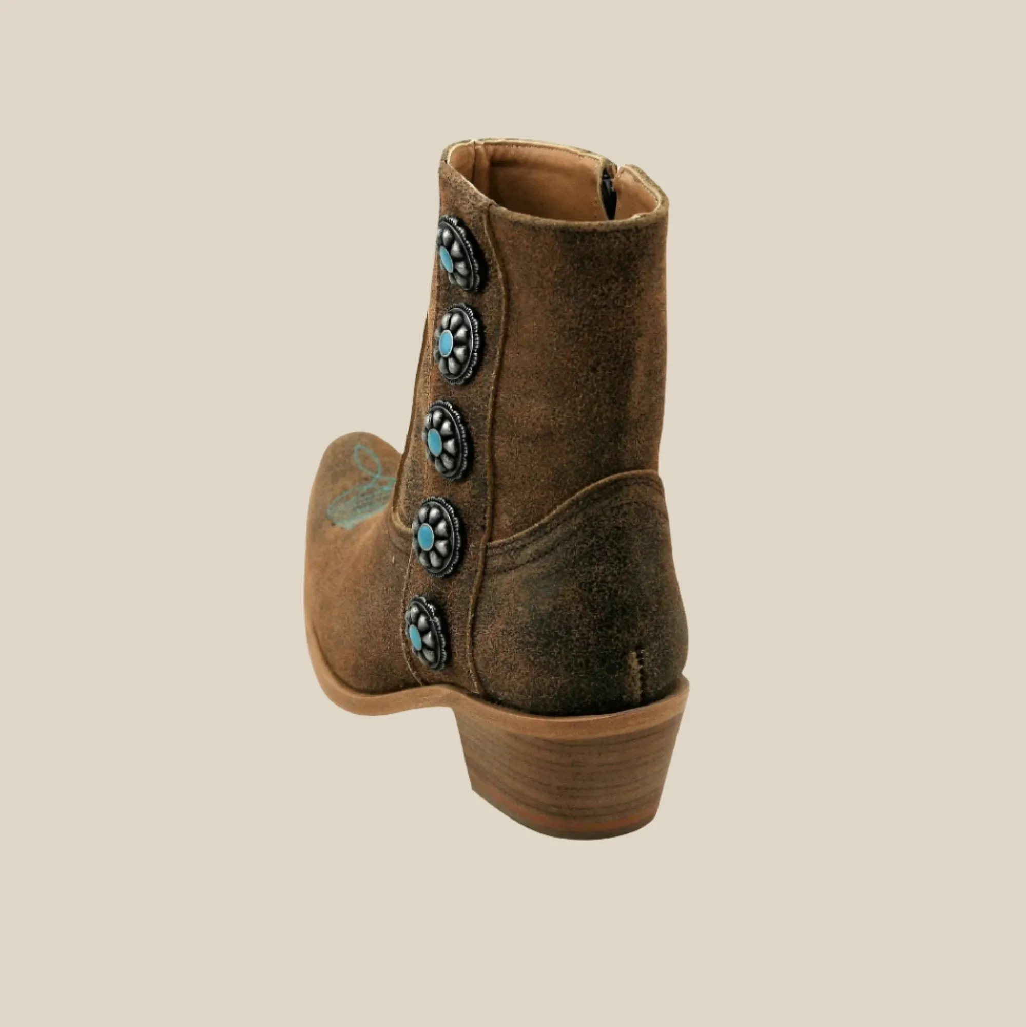 Cait Conchos Ankle Boot Vintage Ginger