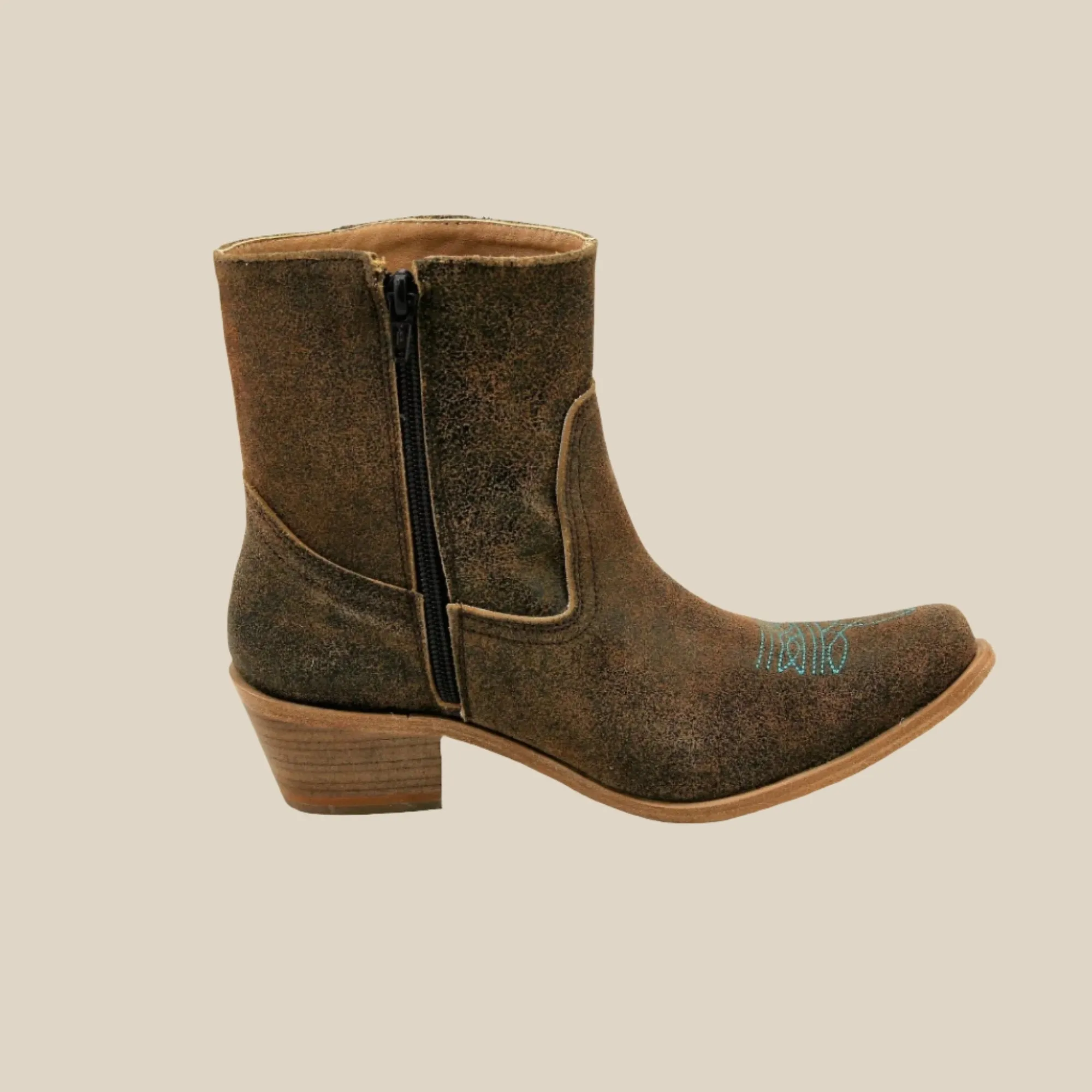 Cait Conchos Ankle Boot Vintage Ginger
