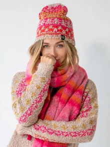 Calla Jacquard Beanie - Pink