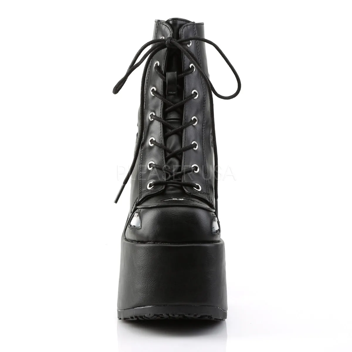 CAMEL-201  Black-Silver Hologram Vegan Leather
