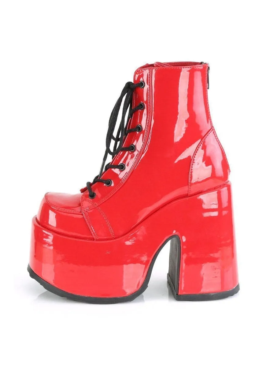CAMEL-203 Ankle Boot | Red Patent