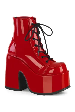 CAMEL-203 Ankle Boot | Red Patent