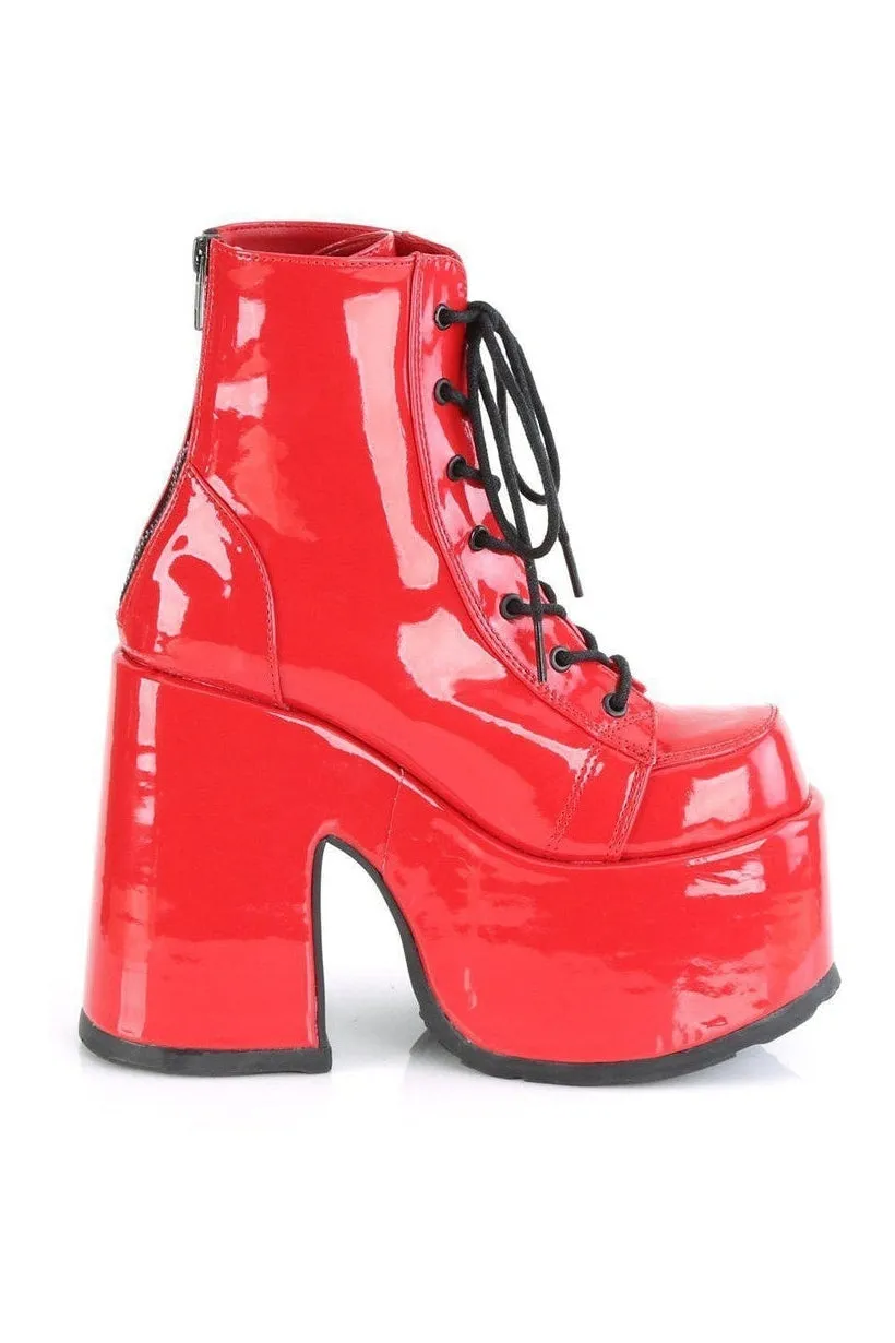 CAMEL-203 Ankle Boot | Red Patent