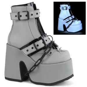 CAMEL-205  Grey Reflective Vegan Leather