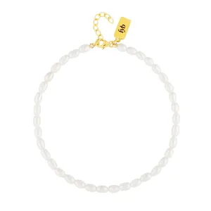 CAMILLE PEARL ANKLET- GOLD