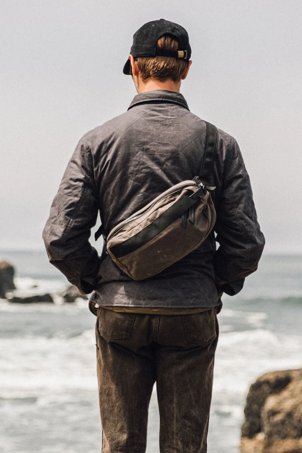 Canyon Crossbody Pack - Slate Grey (Waxed Canvas)