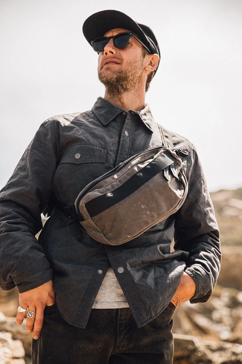 Canyon Crossbody Pack - Slate Grey (Waxed Canvas)