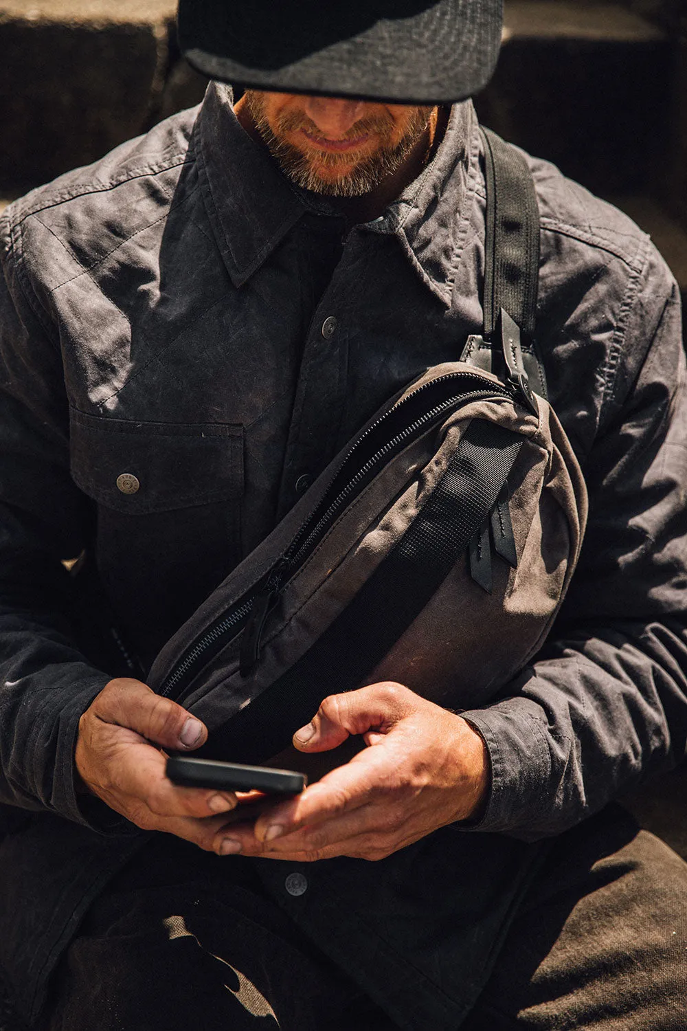 Canyon Crossbody Pack - Slate Grey (Waxed Canvas)