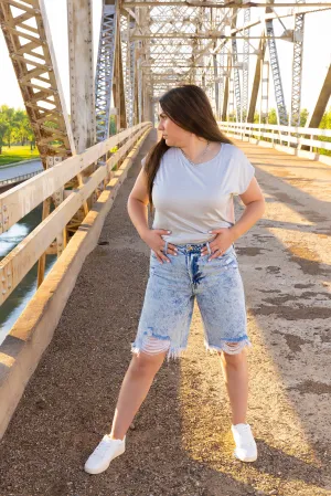 Carly Denim Bermuda Shorts