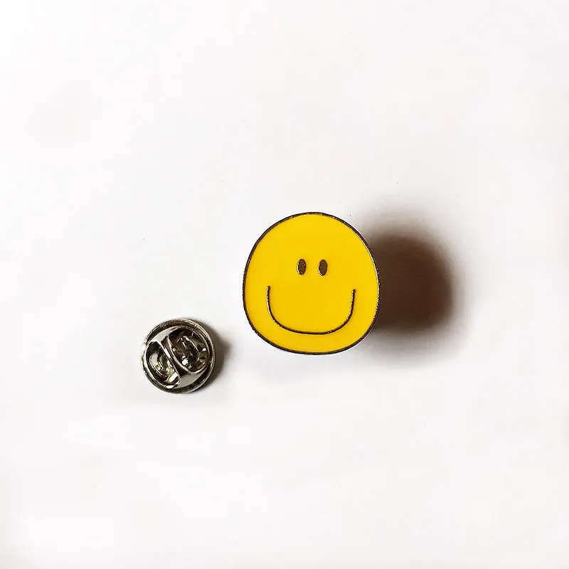 Cartoon Smiling Face Enamel Pins
