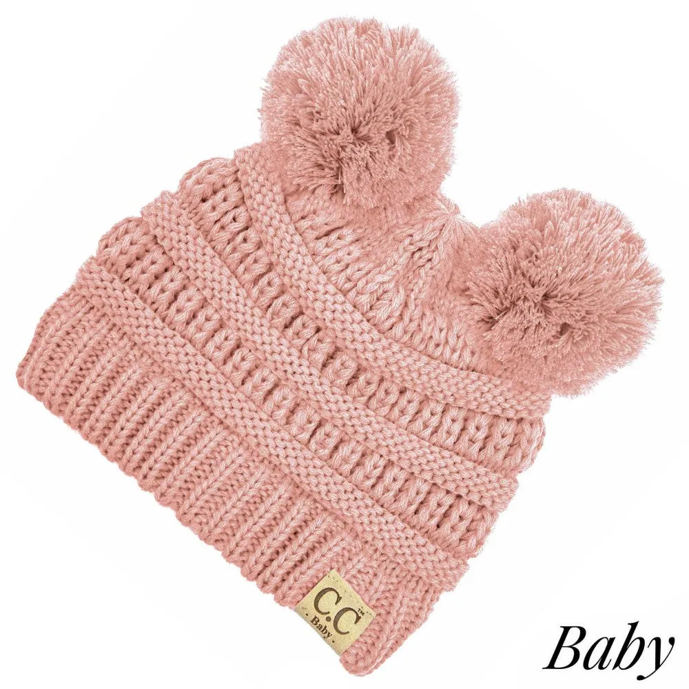 C.C Baby Beanie- Double Pom