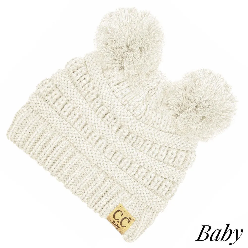 C.C Baby Beanie- Double Pom