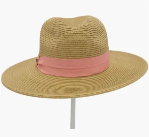 CC Beanie-Brim Hat-Natural/Coral