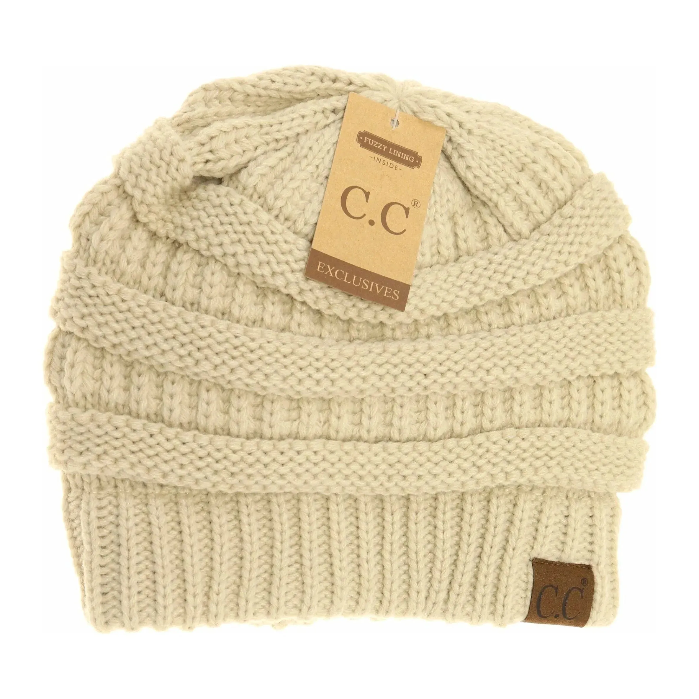 C.C Classic Fuzzy Lined Beanie