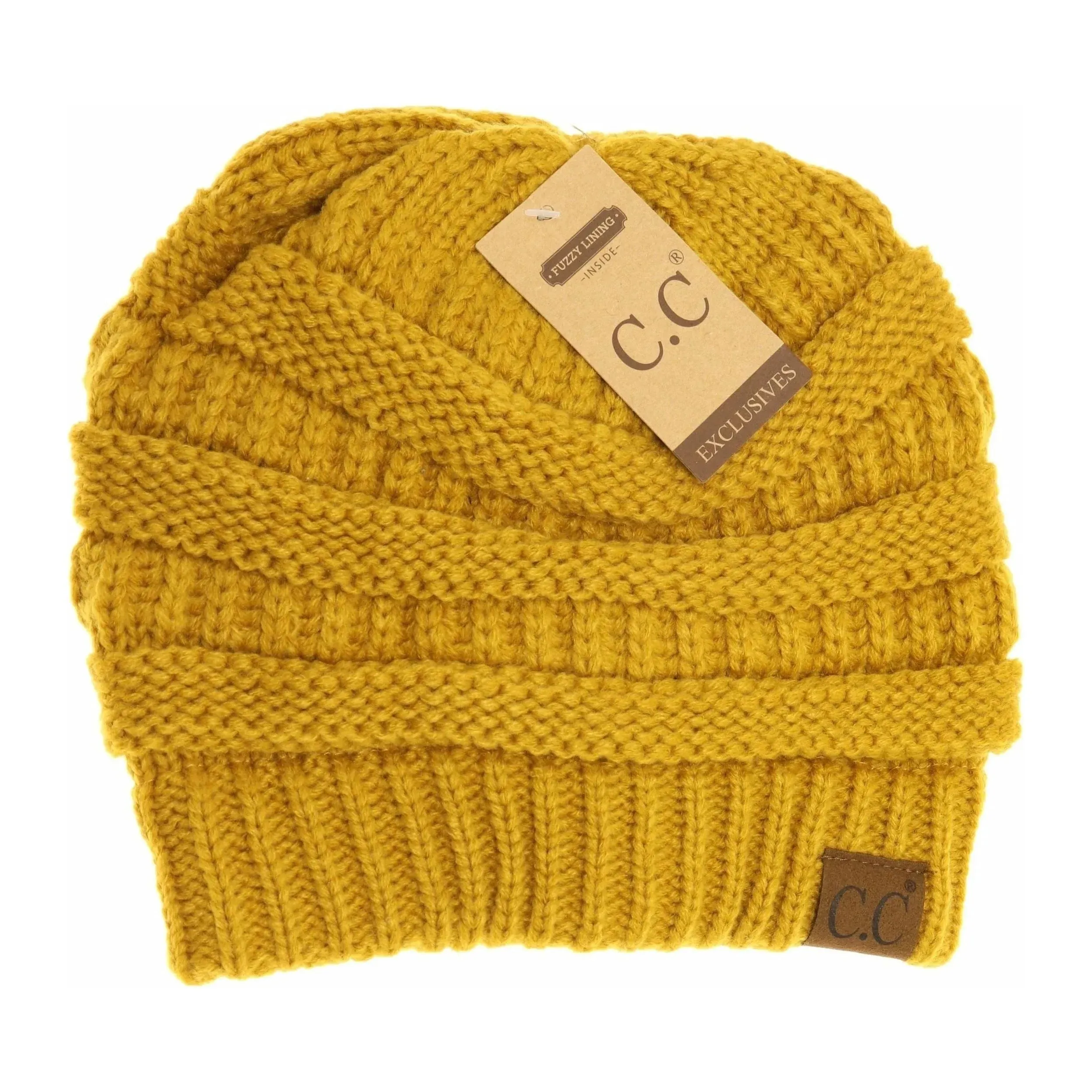 C.C Classic Fuzzy Lined Beanie