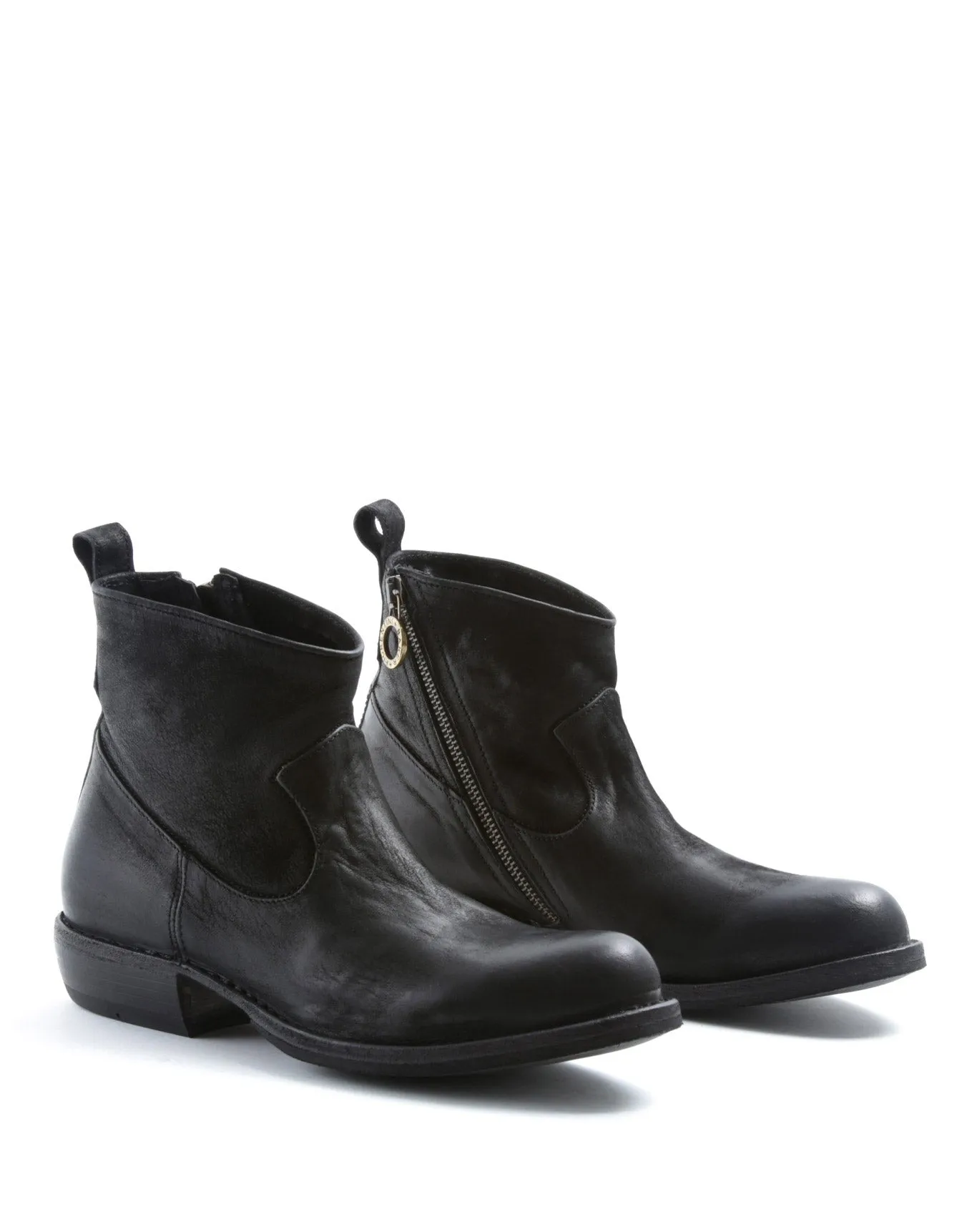 CENYS Black Leather Boots