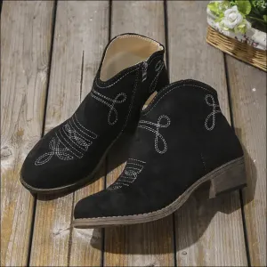 Chic Block Heel Ankle Boots for Trendy Women