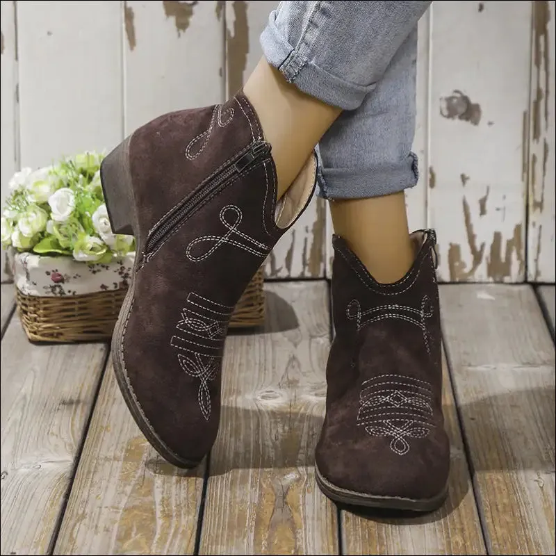 Chic Block Heel Ankle Boots for Trendy Women