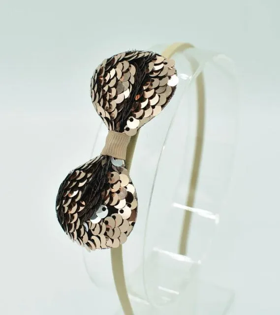 Children's Bow Hair Band Children's Color Fish Scale Hair Band Color Baby Hair Band Hair Accessories