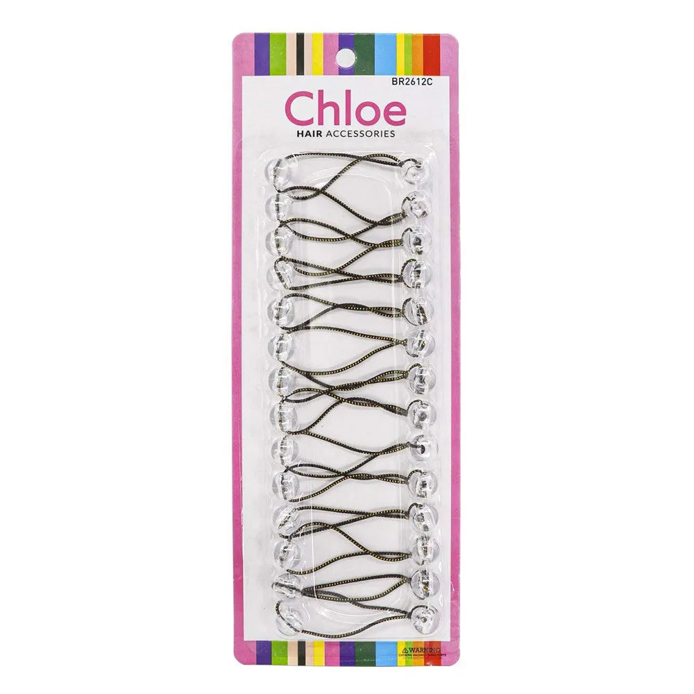 CHLOE 12mm Twin Beads Ponytailers (14pcs)