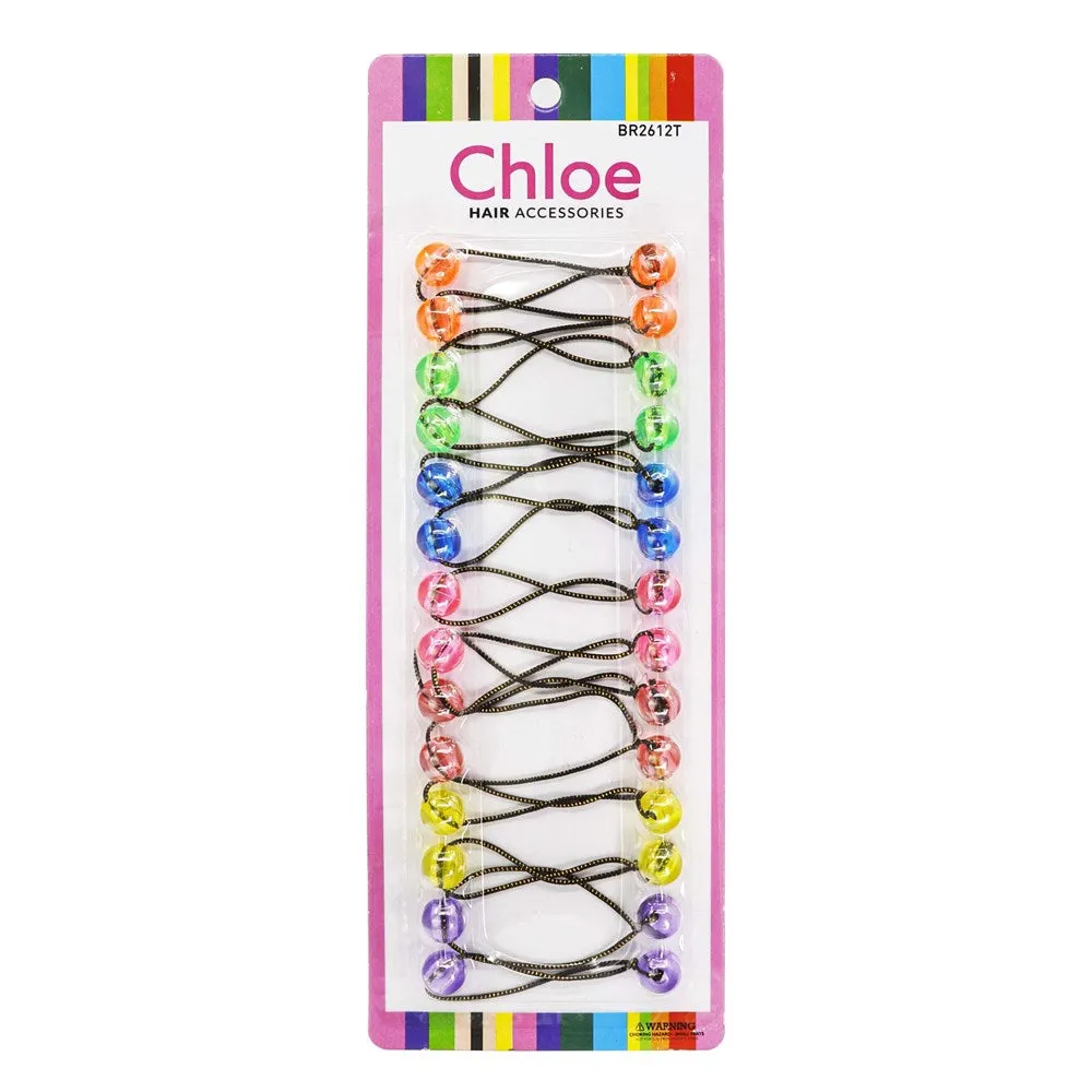 CHLOE 12mm Twin Beads Ponytailers (14pcs)