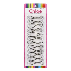 CHLOE 16mm Twin Beads Ponytailers (12pcs)