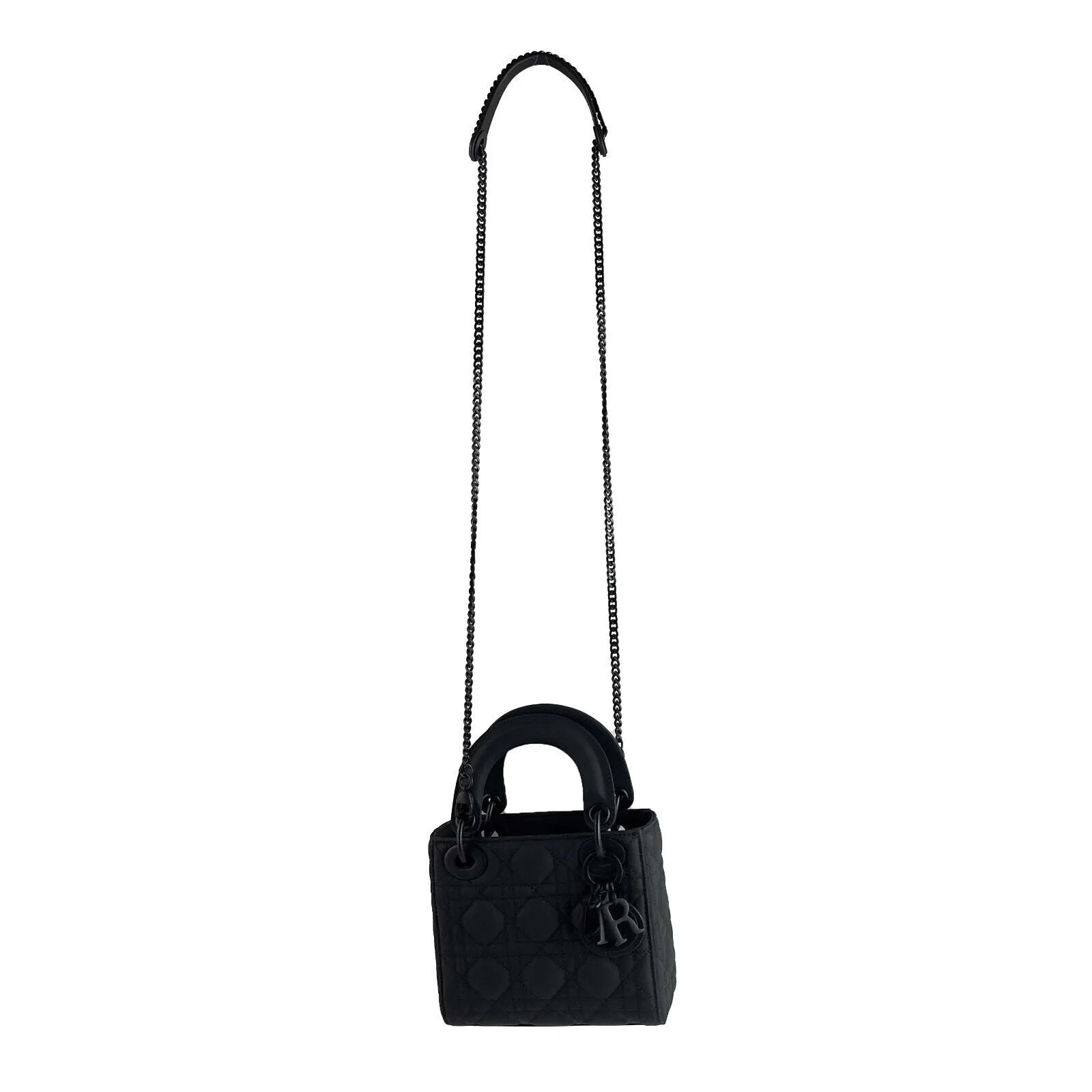 Christian Dior My ABCDior Mini Lady Dior Ultra Matte Cannage Quilted Black