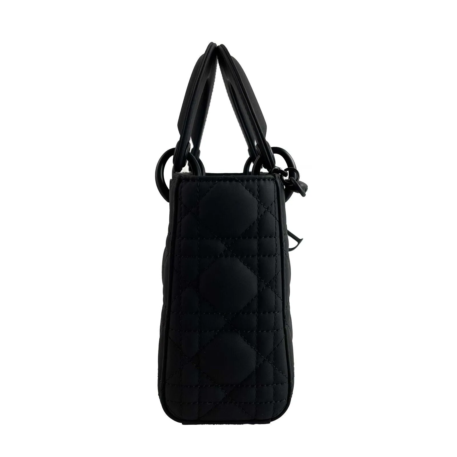 Christian Dior My ABCDior Mini Lady Dior Ultra Matte Cannage Quilted Black