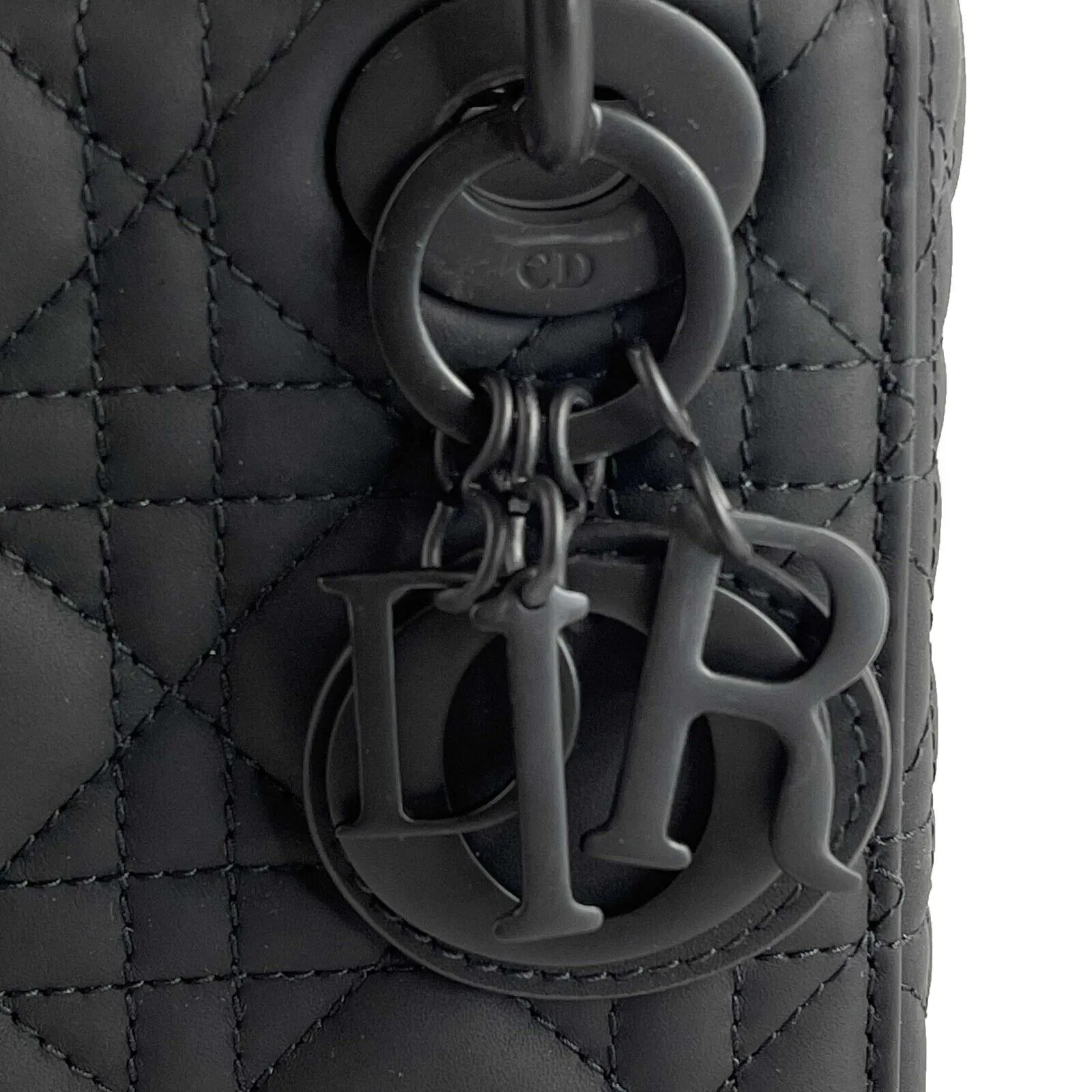 Christian Dior My ABCDior Mini Lady Dior Ultra Matte Cannage Quilted Black