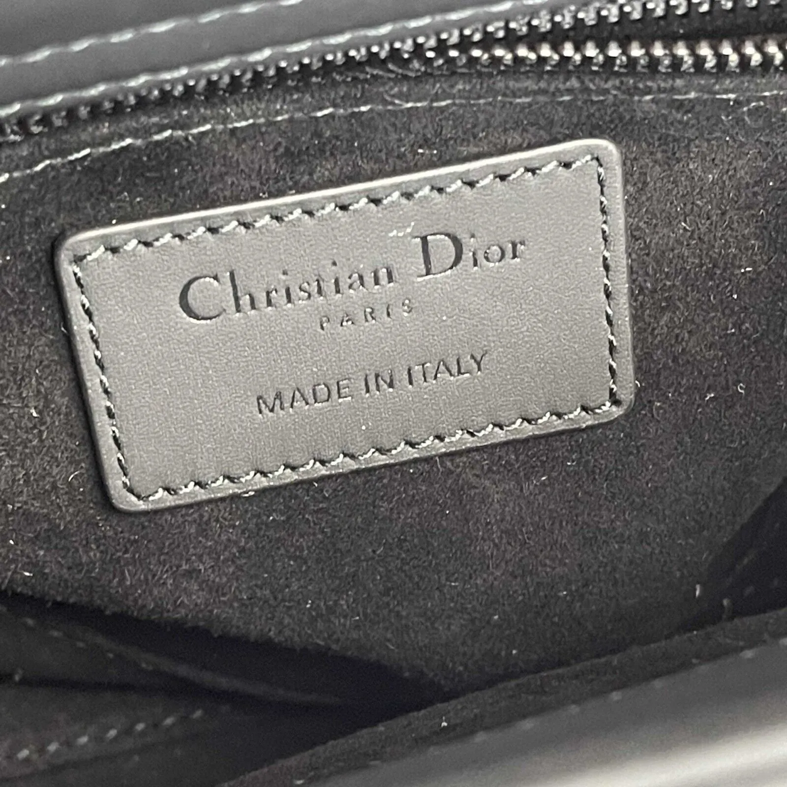 Christian Dior My ABCDior Mini Lady Dior Ultra Matte Cannage Quilted Black