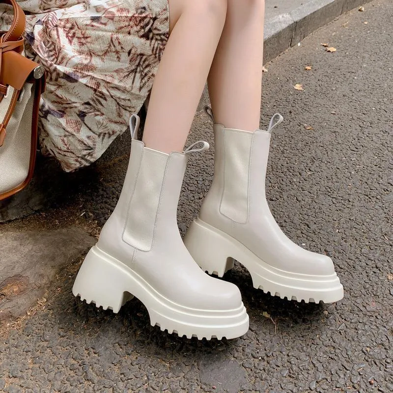 Chunky Heel Ankle Boots