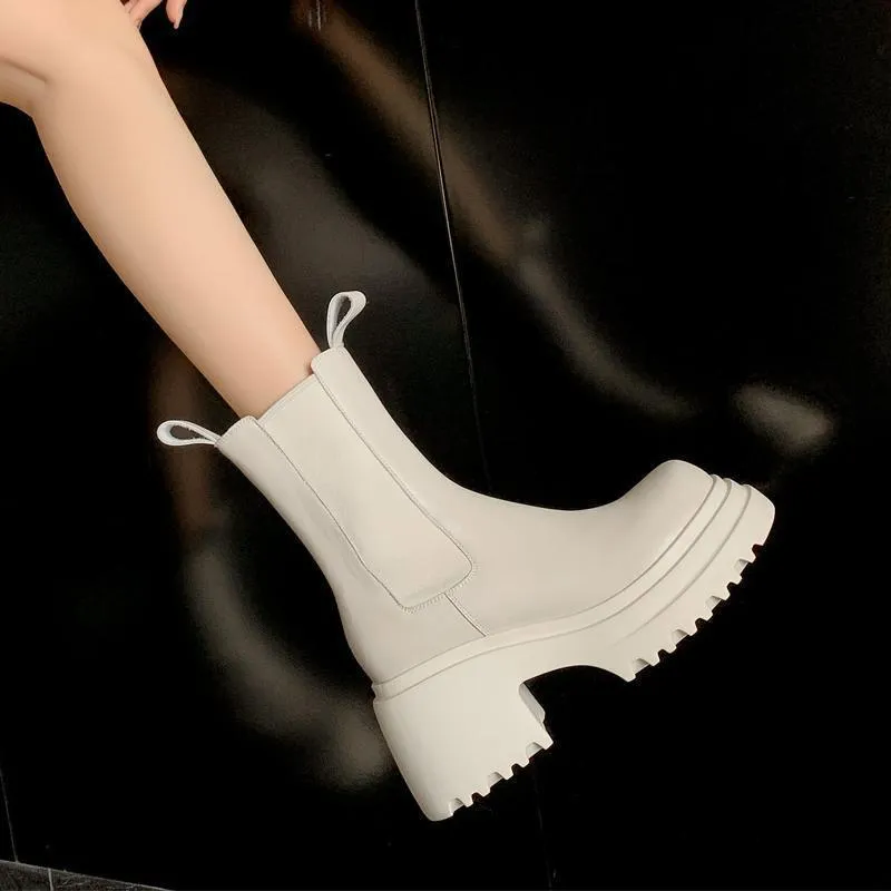 Chunky Heel Ankle Boots