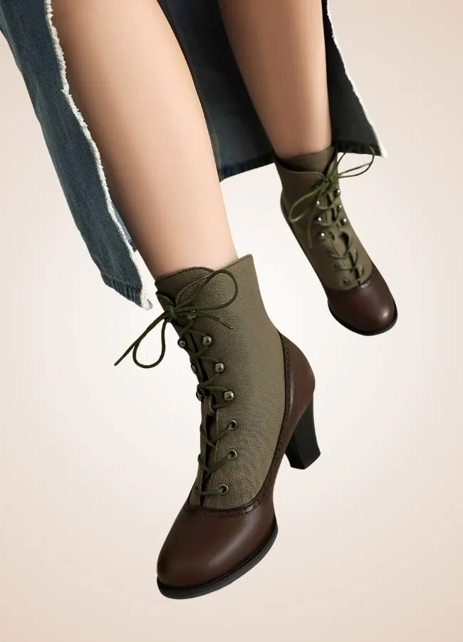 Chunky Heel Steampunk Boots