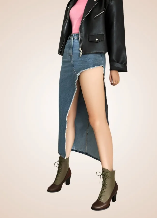 Chunky Heel Steampunk Boots