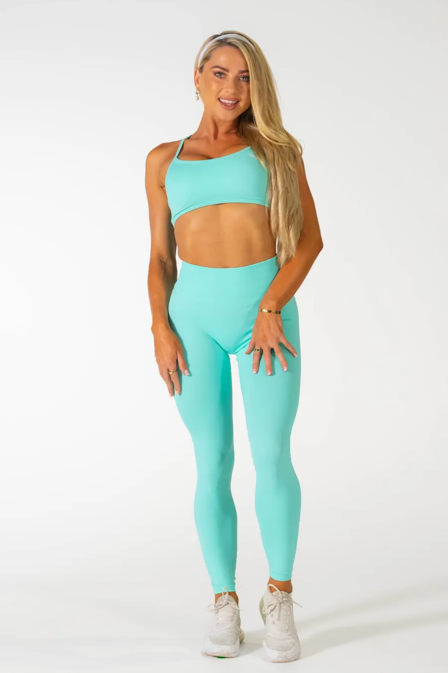 Club Athletica Impact Scrunch Leggings Aqua Green