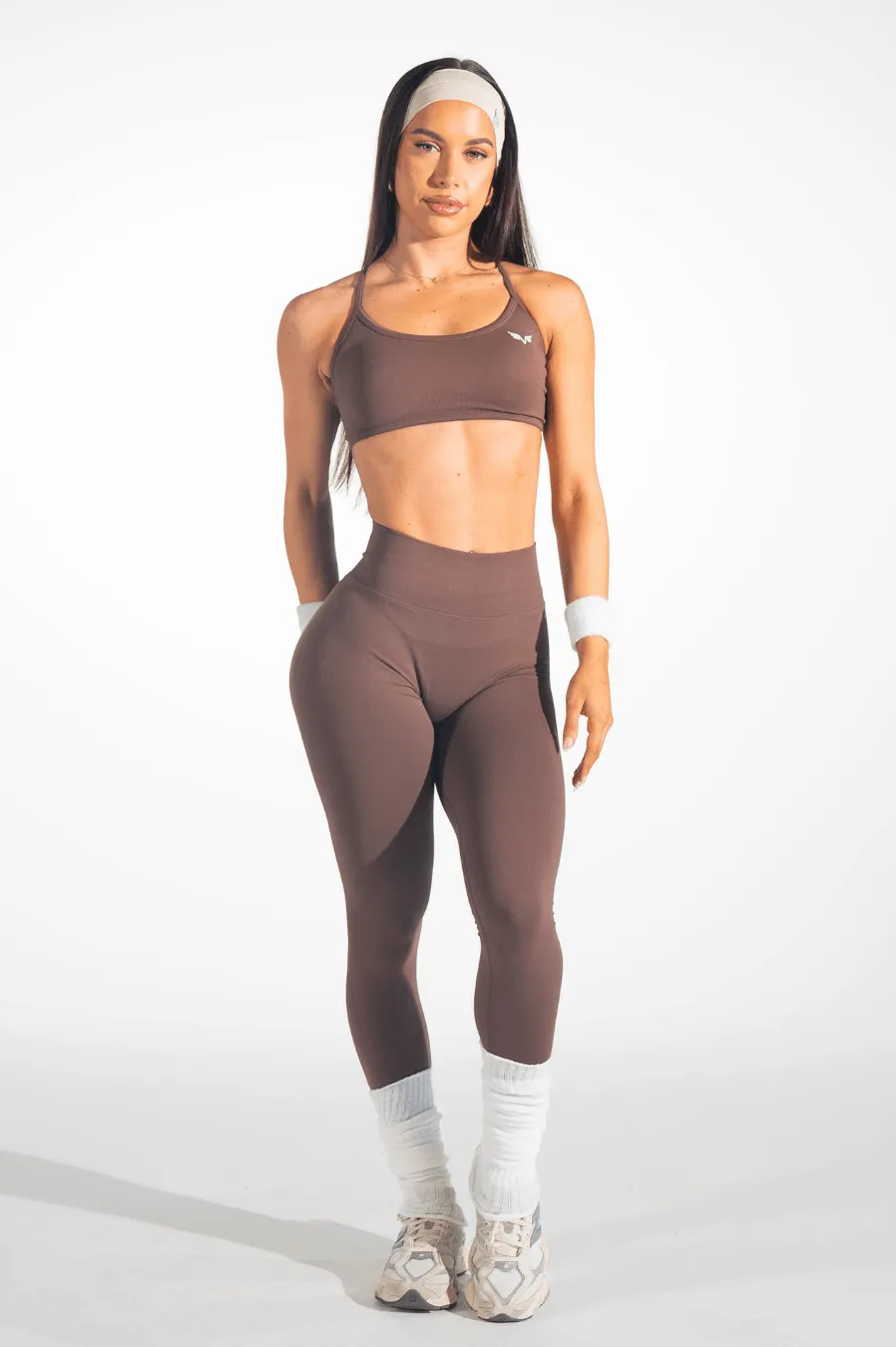 Club Athletica Impact Scrunch Leggings Chocolate Brown