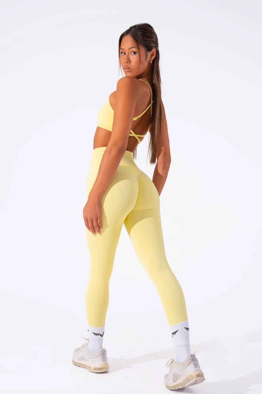 Club Athletica Impact Scrunch Leggings Light Yellow