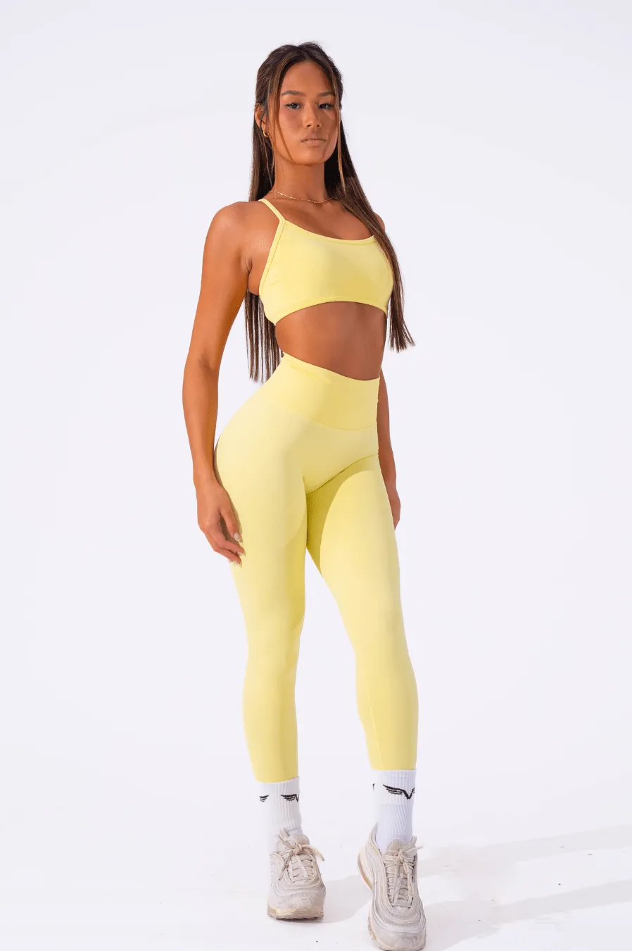 Club Athletica Impact Scrunch Leggings Light Yellow