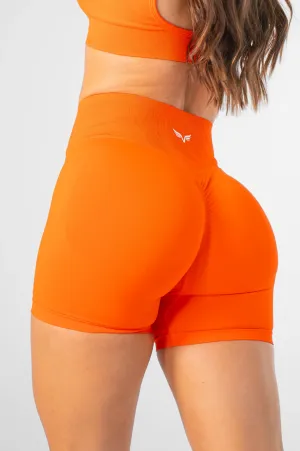 Club Athletica Impact Scrunch Shorts 3" Orange