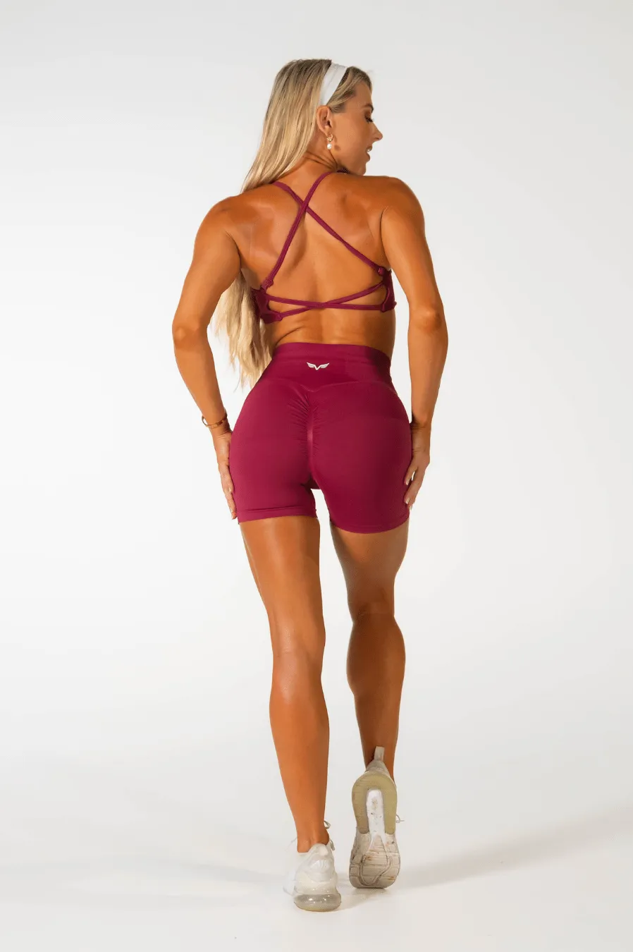 Club Athletica Impact Seamless Scrunch Shorts 3" Ruby