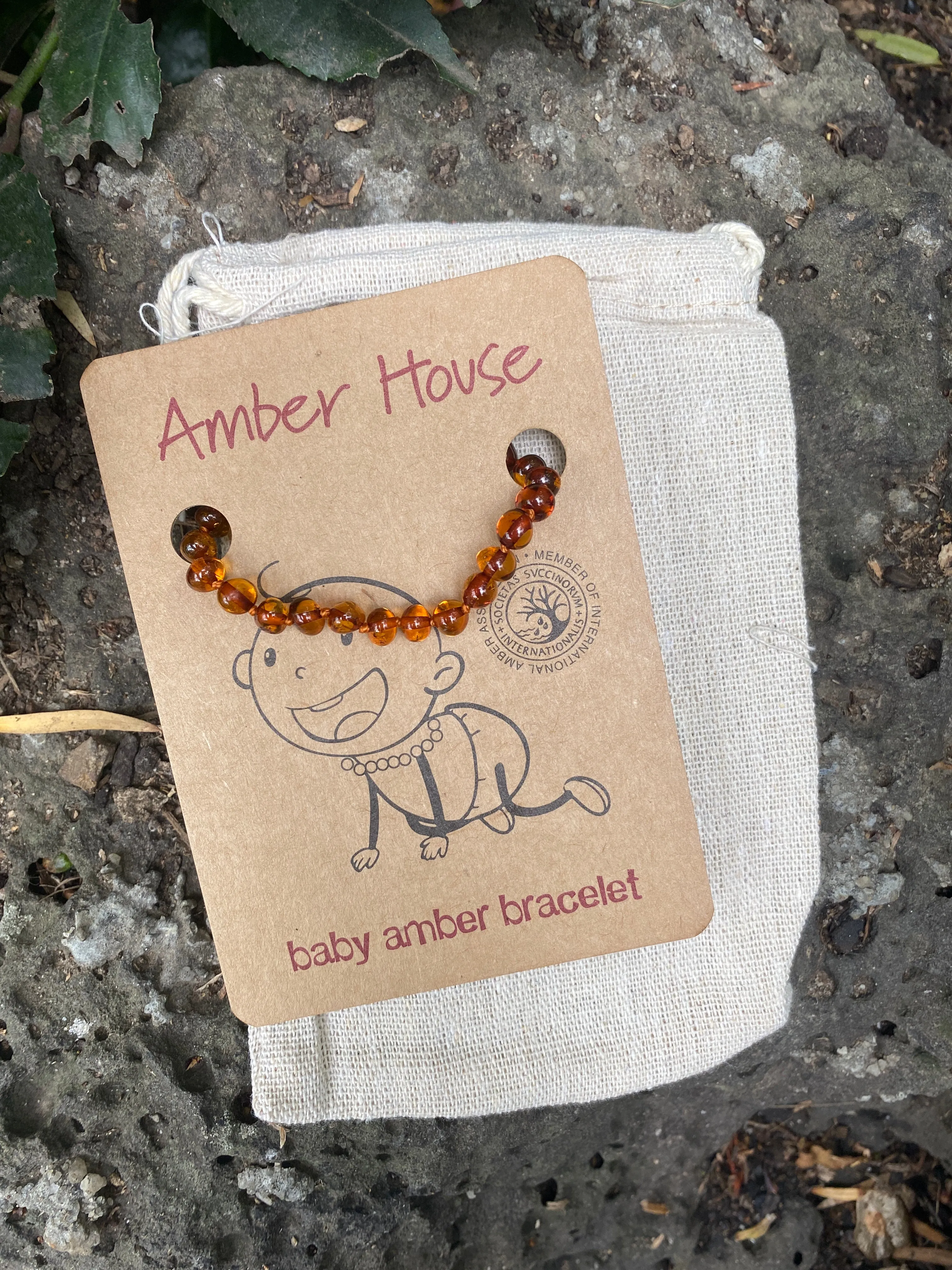 Cognac Baltic Amber Bracelet/Anklet