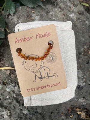 Cognac Baltic Amber Bracelet/Anklet