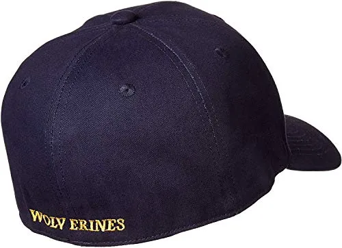 Collegiate Hats - Fitted Caps Dad Hats and Snapbacks Available (Medium Fitted Hat, Michigan)